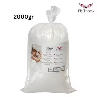 Luxury Füllwatte Waschbar – Premium Bastelwatte, Kissenfüllung, Füllmaterial für Kissen, Stofftiere & DIY, weiche Polyester Faserfüllung, Volumenvlies, Polsterwatte, hypoallergen, formstabil, langlebig, waschmaschinenfest, Bastelbedarf, Dekokissen Füllung