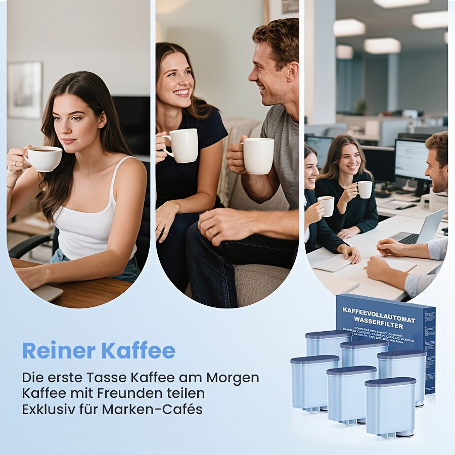 4/6 Stück Wasserfilter für Philips AquaClean CA6903/10, CA6903/22, kompatibel mit Saeco und für Philips vollautomatische Kaffeemaschinen, Aqua Clean Filter, Kalkfilter