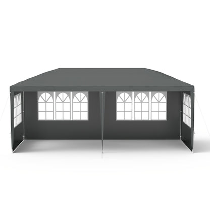 3 x 3 M Pavillon Party Zelt Garten Pavillon mit 4 Seitenwänden Sonnenschutz UV-Schutz für Garten, Party, Hochzeit, Picknick