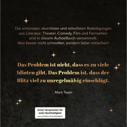 Stilvoll beleidigen - Taschenbuch - 101 großartige Beleidigungen von Jane Austen bis William Shakespeare - Wieland Schwanebeck - 108 S. - Deutsch - 2025 - arsEdition GmbH - EAN 9783845862811