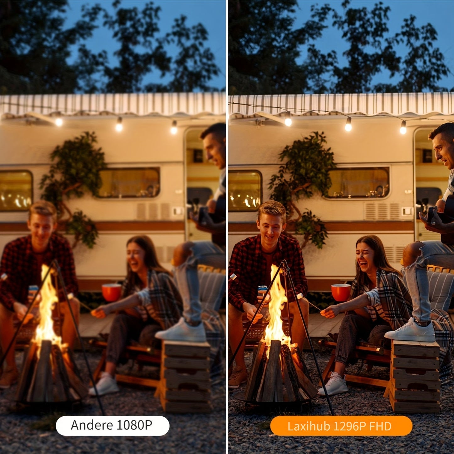 4er-Set Laxihub Farb-Nachtsicht-Sicherheitskamera, PTZ Wifi Video-Kamera, Zwei-Wege-Audio, Drahtlose Smart-Home-Sicherheitskamera mit Bewegungsverfolgung, Solarbetrieben, Outdoor-Überwachung und AI-Erkennung