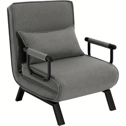 1 Stk. Elegantes Esszimmer-Sitzmöbel, 3-in-1-Sofabett, Gästebett, Klappbarer Sessel mit verstellbarer Rückenlehne, Abnehmbares Kissen, Geeignet für Schlafzimmer, Wohnzimmer, Büro, 150 kg Traglast