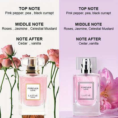 LASTAR Damenparfüm 55ml, klassische blumige  fruchtige Noten, langanhaltendes Parfüm mit Rose, Jasmin, Vanille  Patchouli, rosa Flasche, Dating-Parfüm für Männer  Frauen, Halloween-/Weihnachts-/Feiertagsgeschenk
