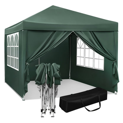 1 Stk. Pop-Up Wasserdichtes Faltbares Pavillon mit Seitenwänden für Sonnenschutz, Gartenhaus Pavillon, Strandmarkise, Outdoor Lagerung Pergola, 3 x 3 Meter, Robuste Struktur, Wasserdicht und für Sonnenschutz, Geeignet für Viele Anlässe, Fünf Farben Verfüg