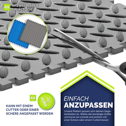 tillvex® Pool Bodenschutzmatte 38,5 x 38,5 cm Unterlegmatte für Pool & Planschbecken Poolmatte Bodenmatte Outdoor Poolunterlage extra stark Bodenschutz draußen Bodenschutzplatten Schaumstoff Matten wärmeisolierend Whirlpool Outdoor Bodenfolie Unterlage