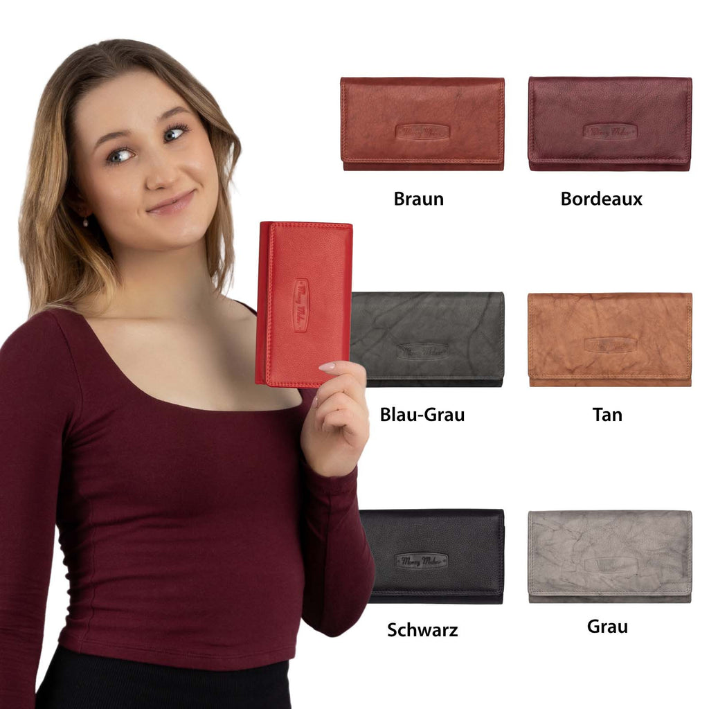 Damen Geldbörse Portemonnaie RFID Damenbörse, 17 cm für Alltag und Zuhause – Detailansicht 18