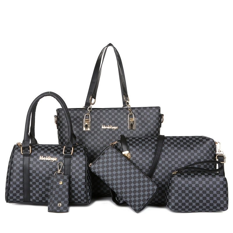 Damen-Handtaschen-Set, Schwarz für Alltag und Zuhause – Hauptansicht