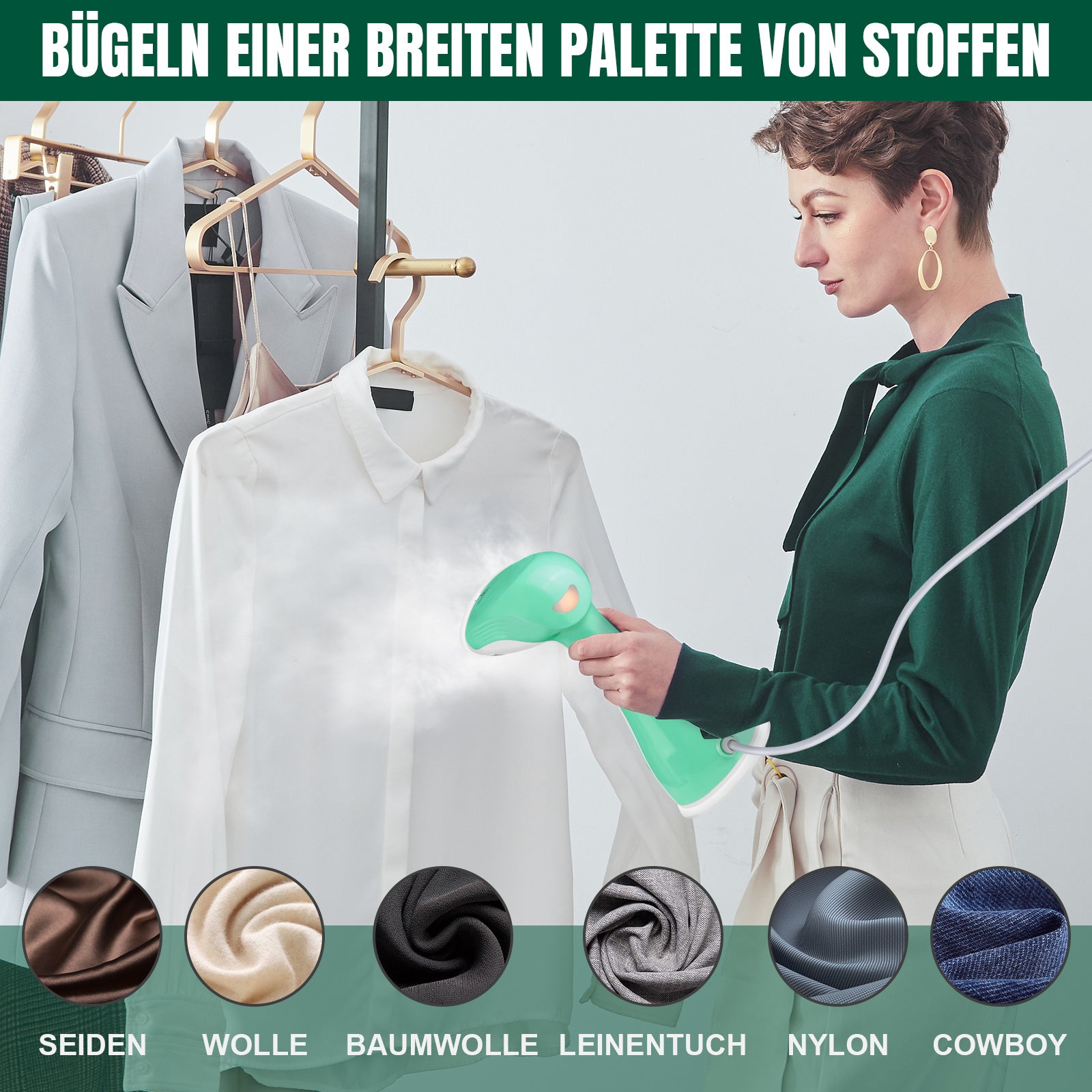 Dampfglätter, 1500W für Hemden und Kleider – Detailansicht 10