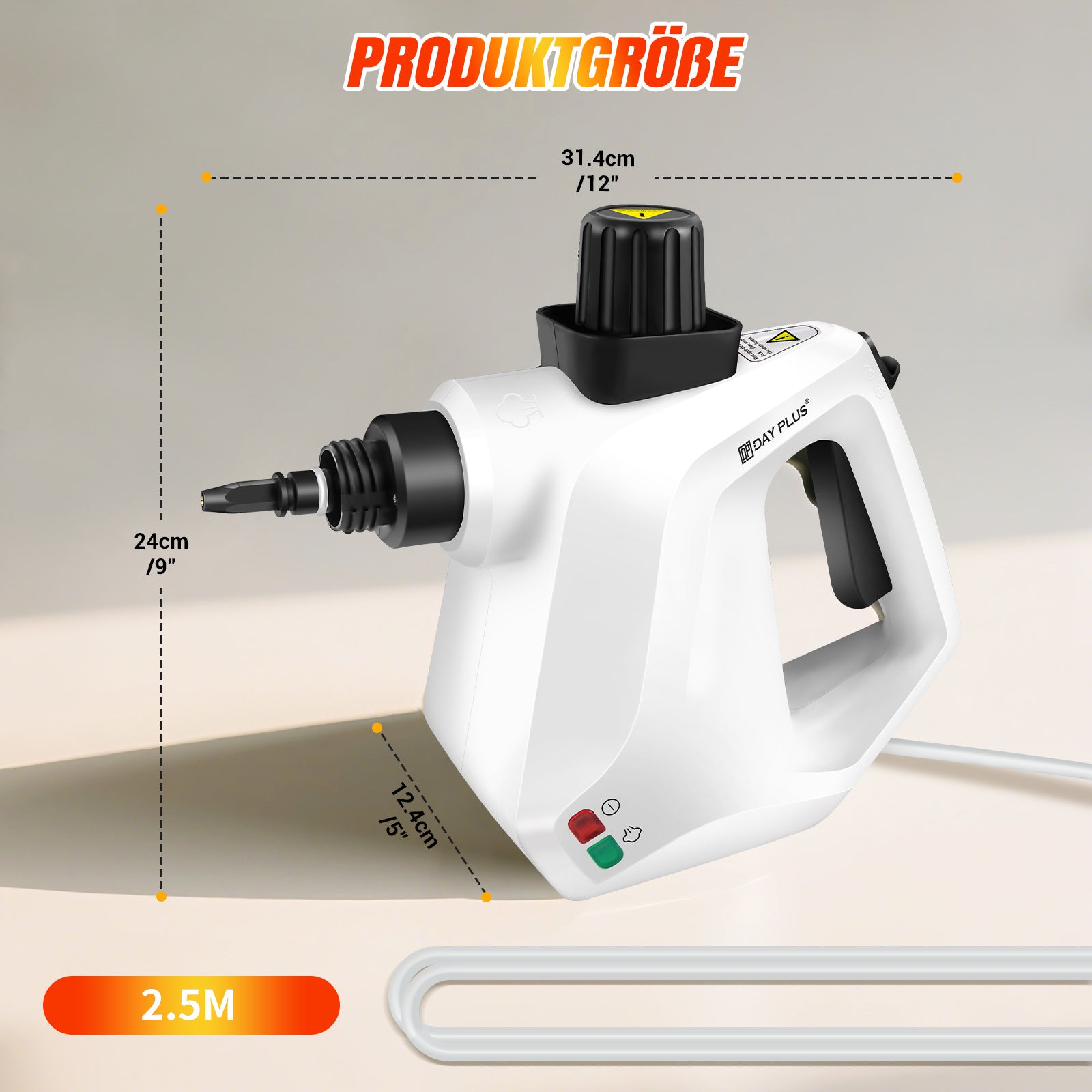 Dampfreiniger, 1200 W für Böden und Bad – Detailansicht 3