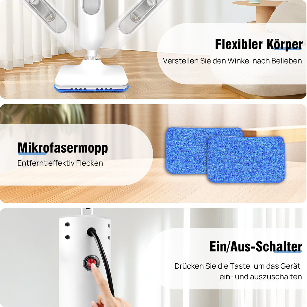 Dampfreiniger, 1500W für Böden und Bad – Detailansicht 18