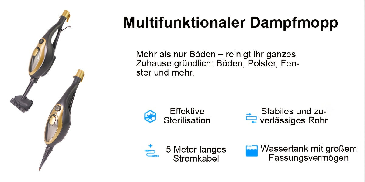 Dampfreiniger, Aschblond für Böden und Bad – Detailansicht 9