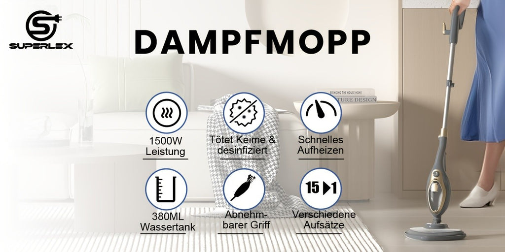 Dampfreiniger, Aschblond für Böden und Bad – Detailansicht 17