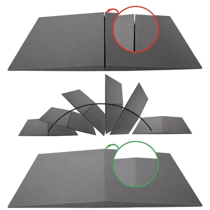 Akustikpanel 1 Stück, Winkelwinkel 3D-Effekt, Größe 50 X 50 Cm Dekoratives Wandaufkleber, Schalldichter Raum, Verschiedene Farben, Kein Kleber, Beseitigt Echoklänge Und Nachhall, Isoliert Schall, Beseitigt Schallwellenreflexion.