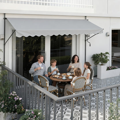 Klemm-Veranda-Balkon-Abdeckung mit Handkurbel, ohne Bohren, höhenverstellbar für Balkon und Garten