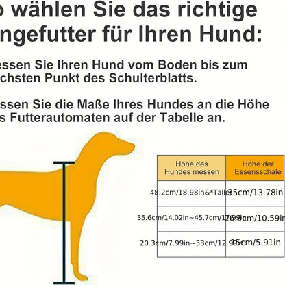 Schwarzer Futternapfständer für Haustiere, Größe L