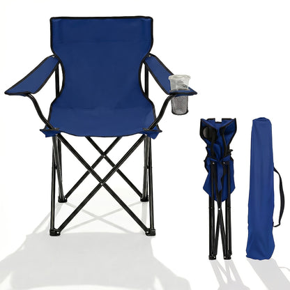 Sunula Klapp-Gartenstuhl, 140 kg Tragkraft, stabiler Klappstuhl für den Außenbereich mit Getränkehalter, 600D Oxford-Gewebe, für Terrasse, Balkon, Garten – inklusive passender Tragetasche (1/2 Stk.)