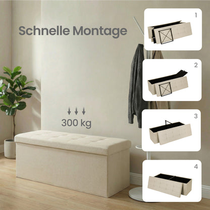 Sitzbank mit Stauraum, Sitztruhe, Bettbank, Aufbewahrungstruhe, für Wohnzimmer, Schlafzimmer, Flur