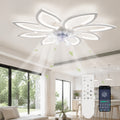 Deckenventilator im Blumenmuster (mit Beleuchtung, LED-Beleuchtung für Schlafzimmer und Bett – Hauptansicht