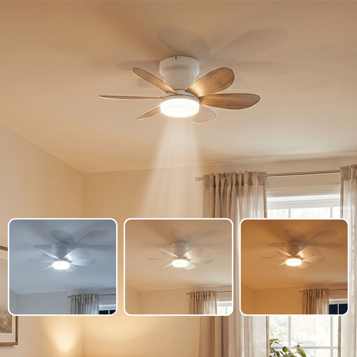 Deckenventilator, MISTRAL SCHWARZ für Küche – Detailansicht 9