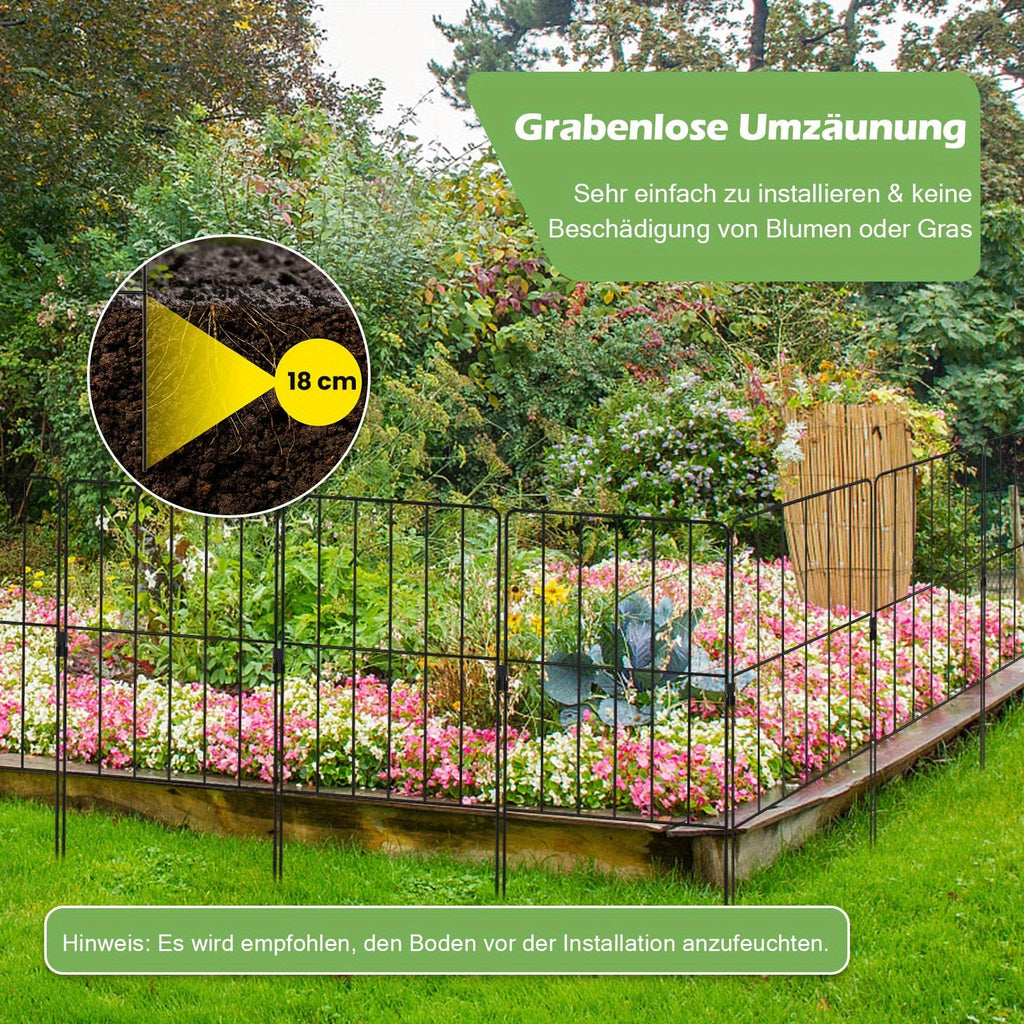 Dekorativer Gartenzaun, 60,96 cm für Garten und Terrasse – Detailansicht 5