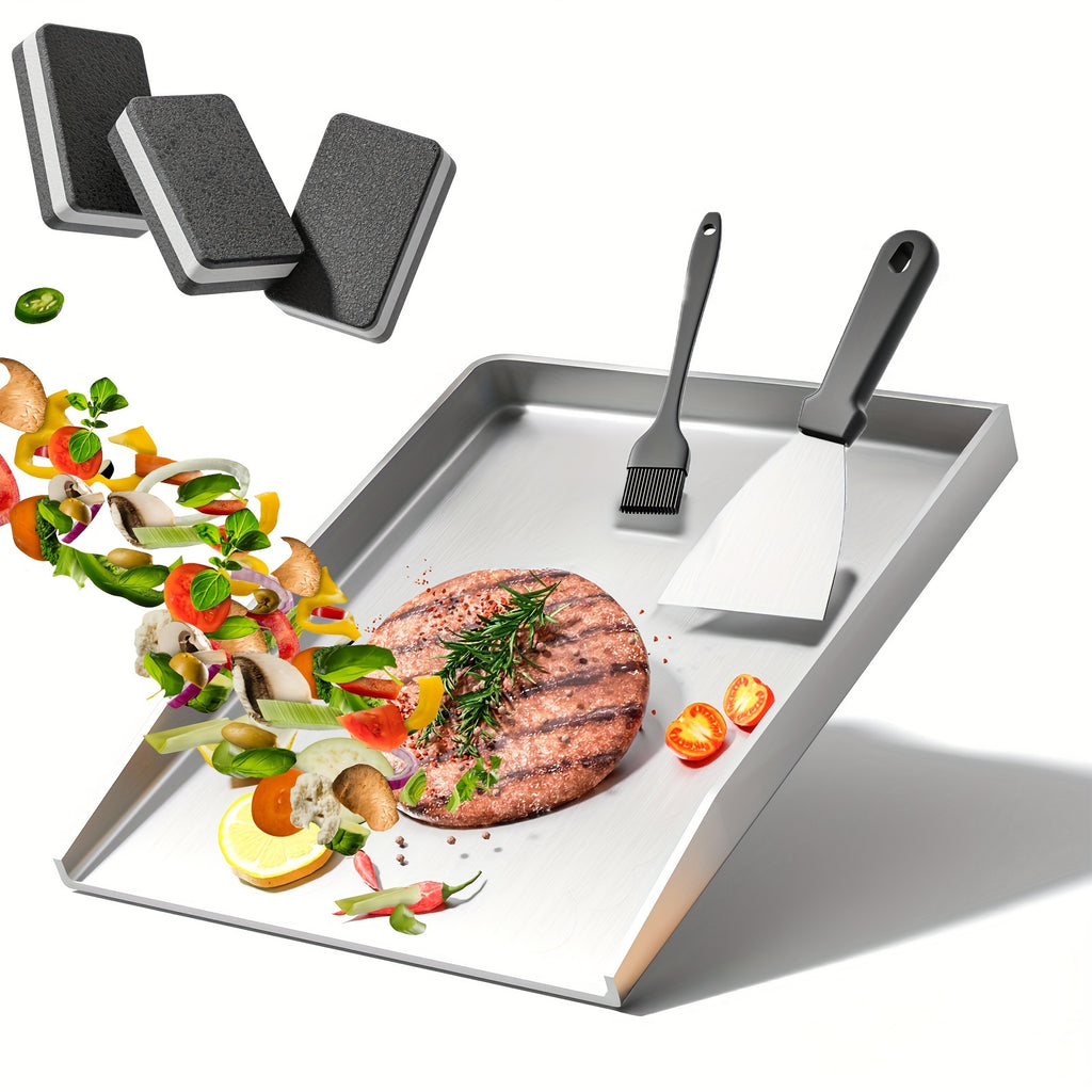Devesanter Hochleistungs-Grillplatte & Spatel Set, 4mm für Gewerbe und Haushalt – Hauptansicht