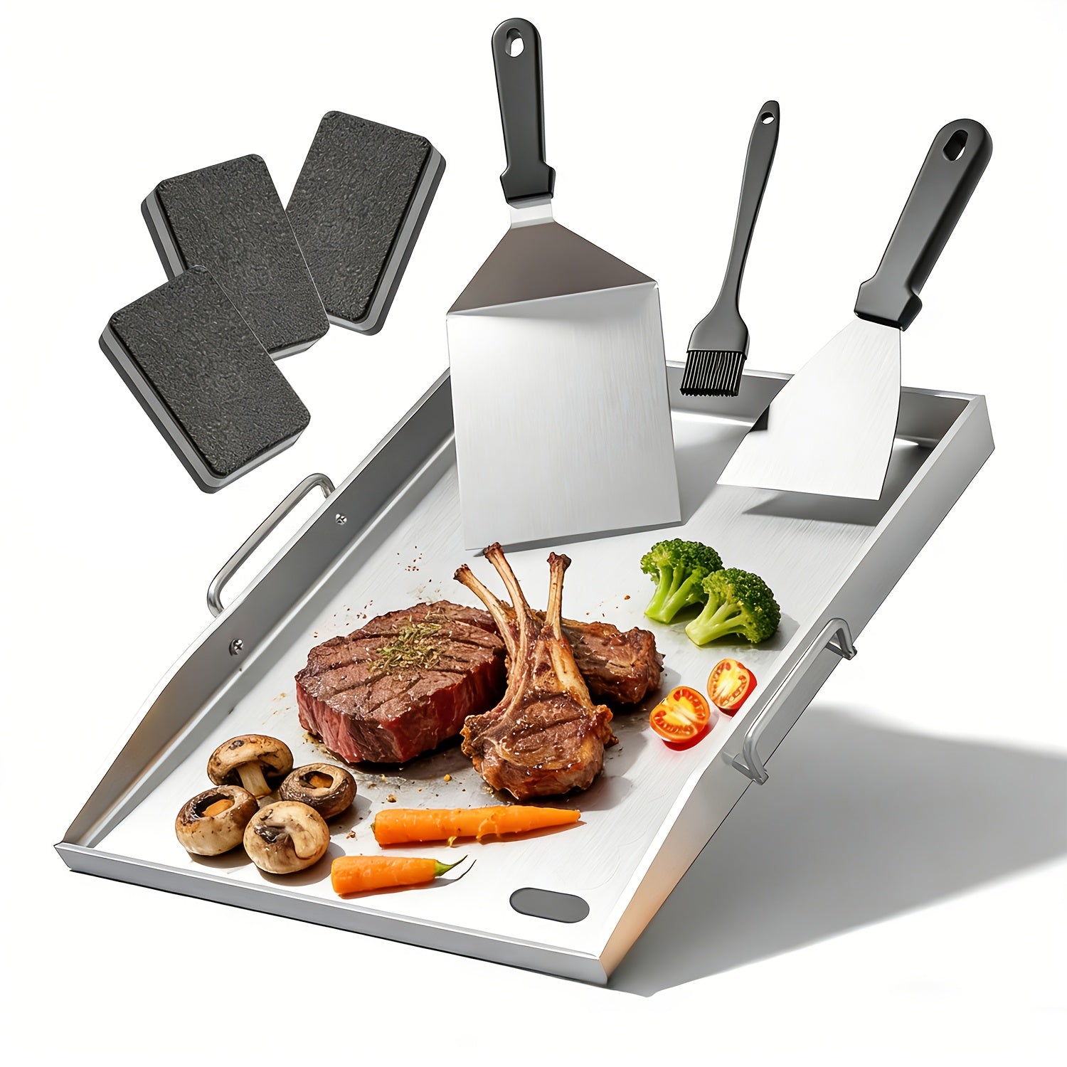 Devesanter Hochleistungs-Grillplatte & Spatel Set, 4mm für Gewerbe und Haushalt – Detailansicht 4