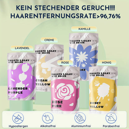 Wachs-Set 19-teilig | Muttertagsgeschenke, WUWUVISTA Haarentfernung Hartwachs-Set Geschenke für Frauen/Männer/Teenager/Ehefrau/Freunde für Gesicht/Brazilian/Whole Body/Bikini/Geschmeidige Haut mit Wachserwärmer & Wachspartikeln