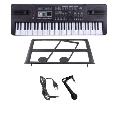 61-Klavier-Elektroklavier, eingebauter Mono-Lautsprecher, Klavier ideal für Anfänger, tragbares Elektroklavier, mit 16 Tönen, 8 Percussion-Soundeffekten, 10 Rhythmen, 6 Demonstrationen, hochwertiger Klang, ist die beste für Musikliebhaber