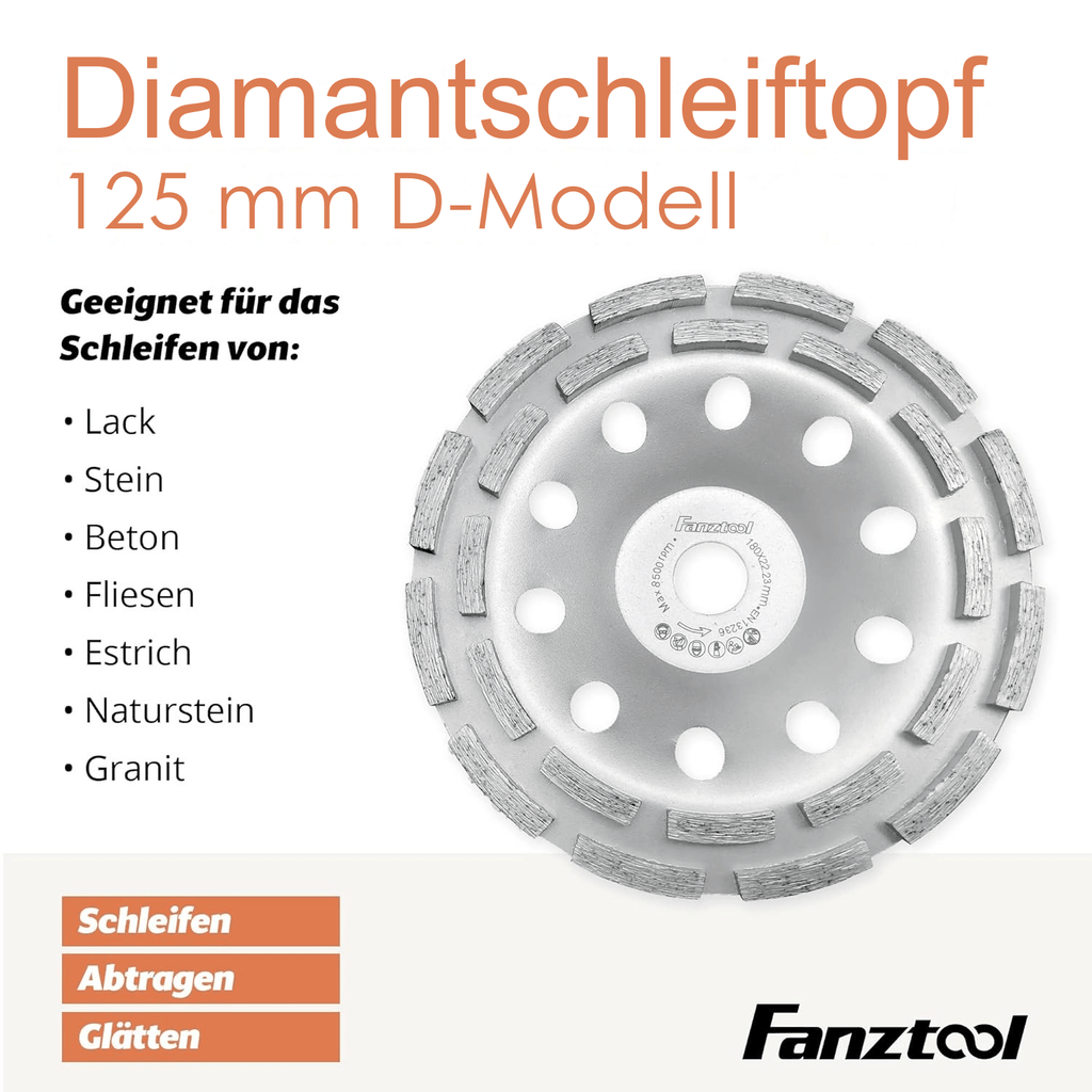 Diamantschleiftopf, 125 mm für Alltag und Zuhause – Detailansicht 2