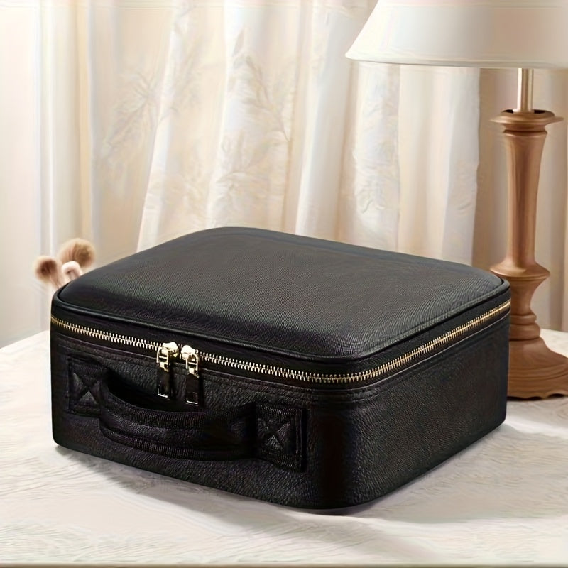 Diese extra große Make-up-Tasche ist, Schwarz für Kosmetika und professionelle Make-up-Künstler – Detailansicht 2