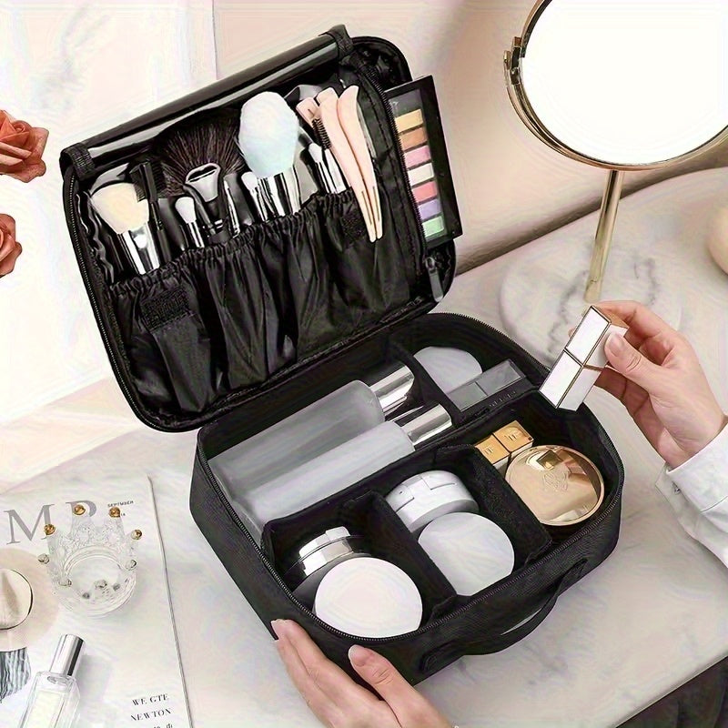 Diese extra große Make-up-Tasche ist, Schwarz für Kosmetika und professionelle Make-up-Künstler – Detailansicht 6