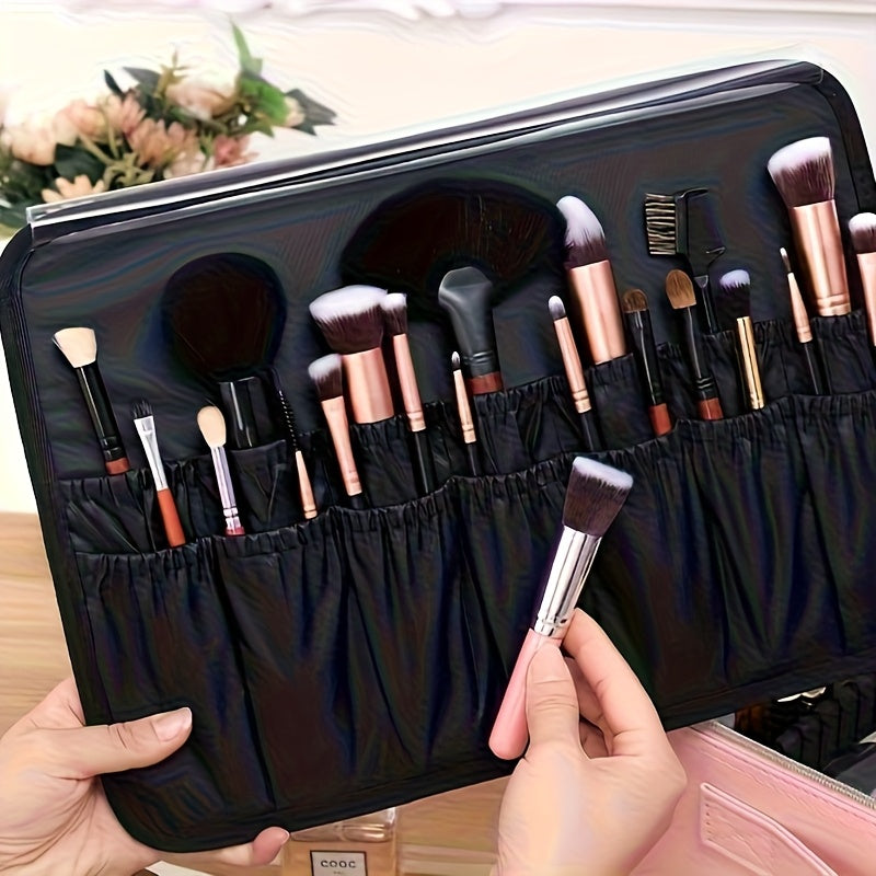 Diese extra große Make-up-Tasche ist, Schwarz für Kosmetika und professionelle Make-up-Künstler – Detailansicht 8
