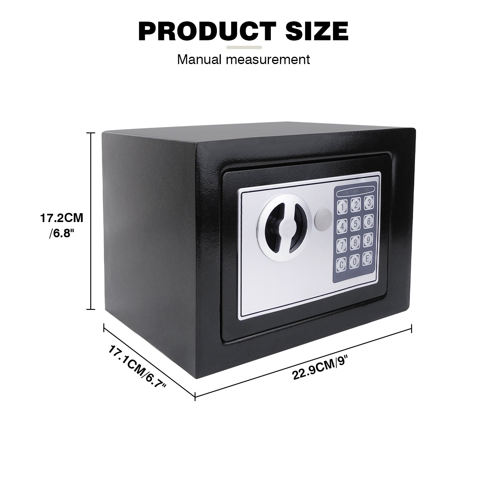 Digitale Tresor Elektronische Schrank Tresor, 4.6L-Schwarz für Büro und Homeoffice – Detailansicht 4