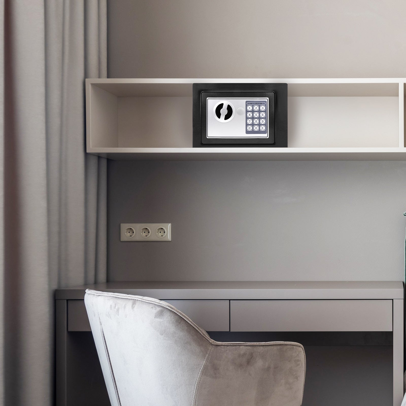 Digitale Tresor Elektronische Schrank Tresor, 4.6L-Schwarz für Büro und Homeoffice – Detailansicht 19