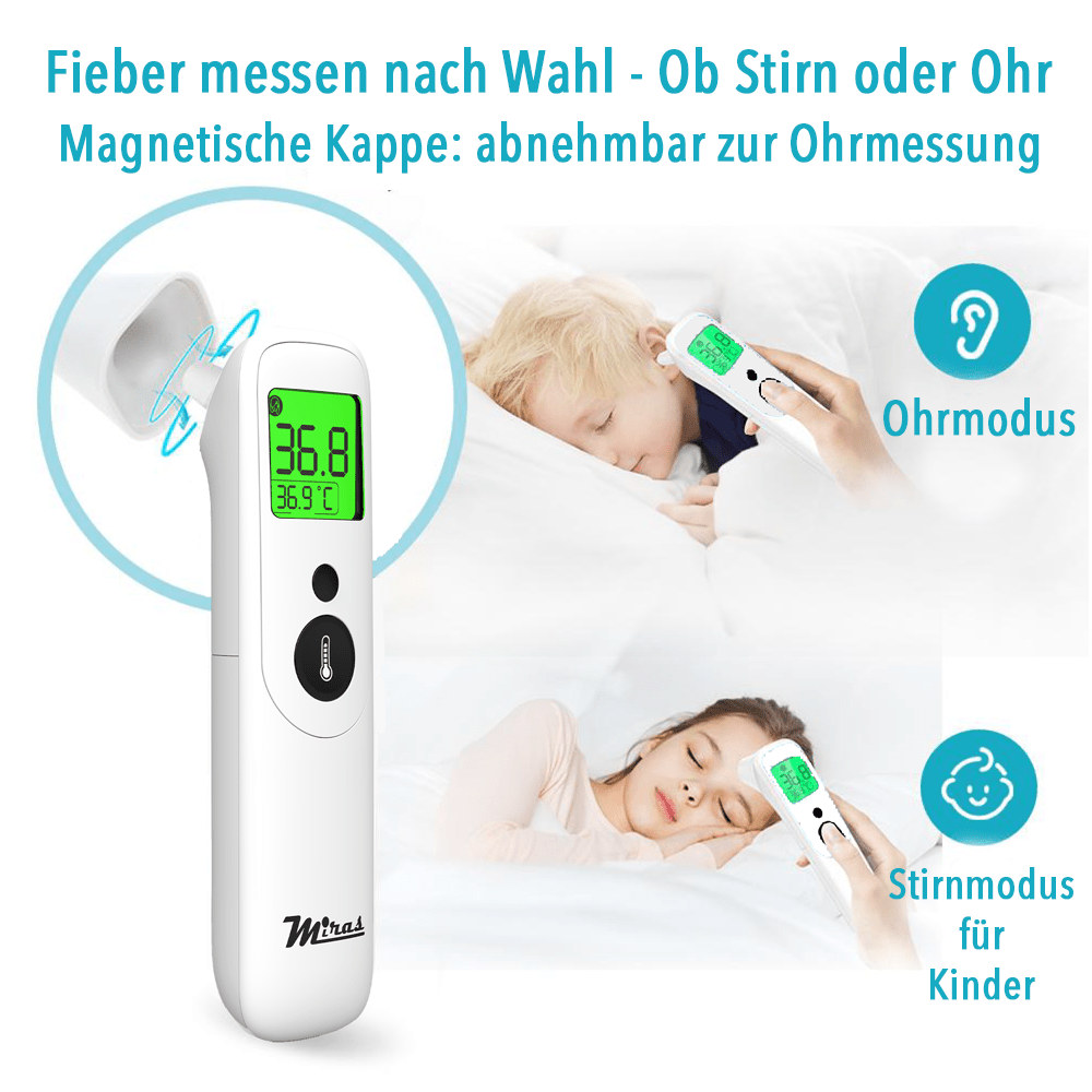 Digitales Fieberthermometer, Miras Fieberthermometer AOJ-20C für Pflege zu Hause und Alltag – Detailansicht 4