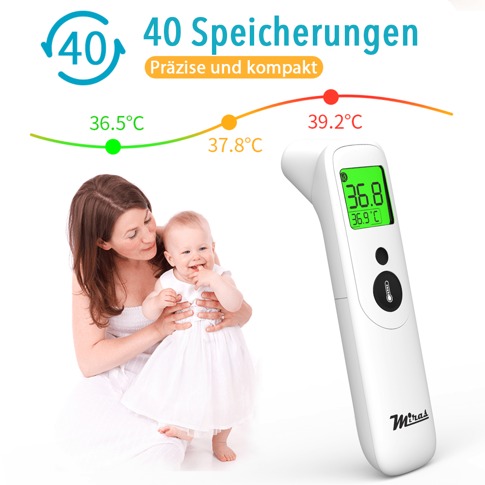 Digitales Fieberthermometer, Miras Fieberthermometer AOJ-20C für Pflege zu Hause und Alltag – Detailansicht 14