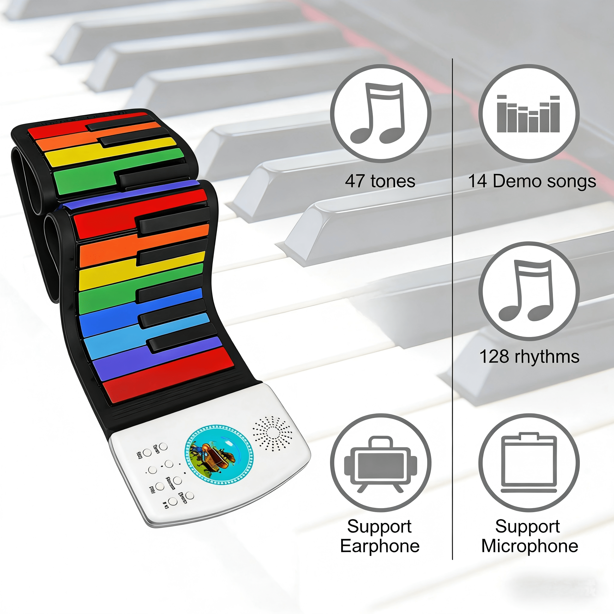 Digitalpiano, Farbe für Hobby und Kreativprojekte – Detailansicht 2