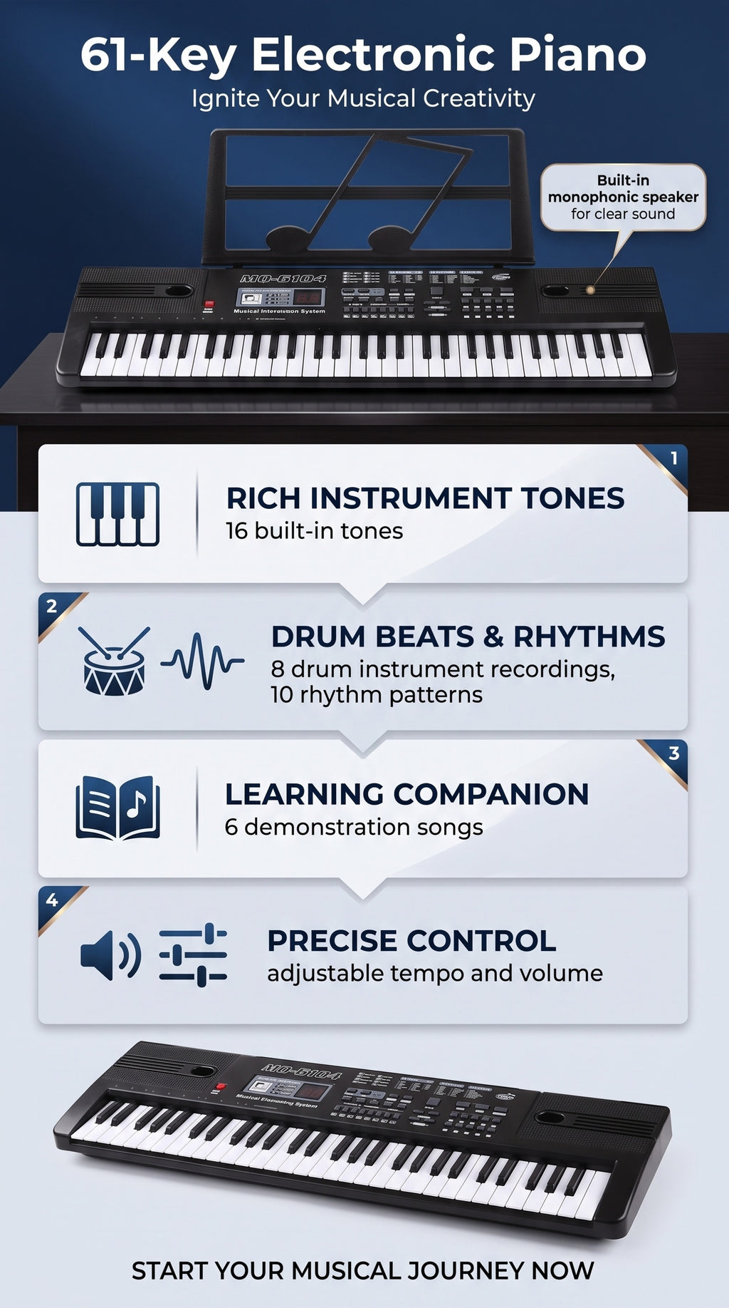 Digitalpiano, regulär für Hobby und Kreativprojekte – Detailansicht 9