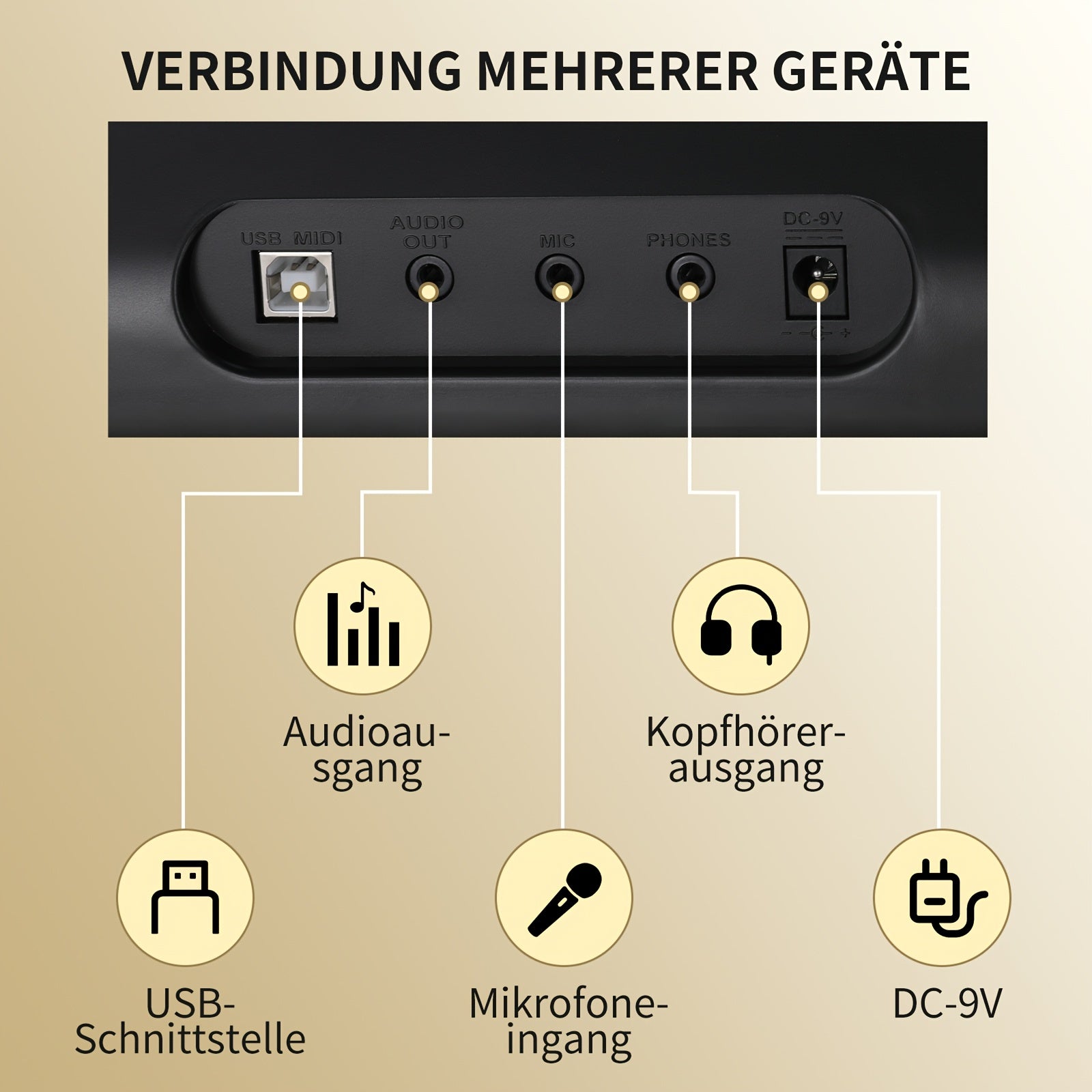 Digitalpiano, Schwarz für Anfänger und Alltag – Detailansicht 3