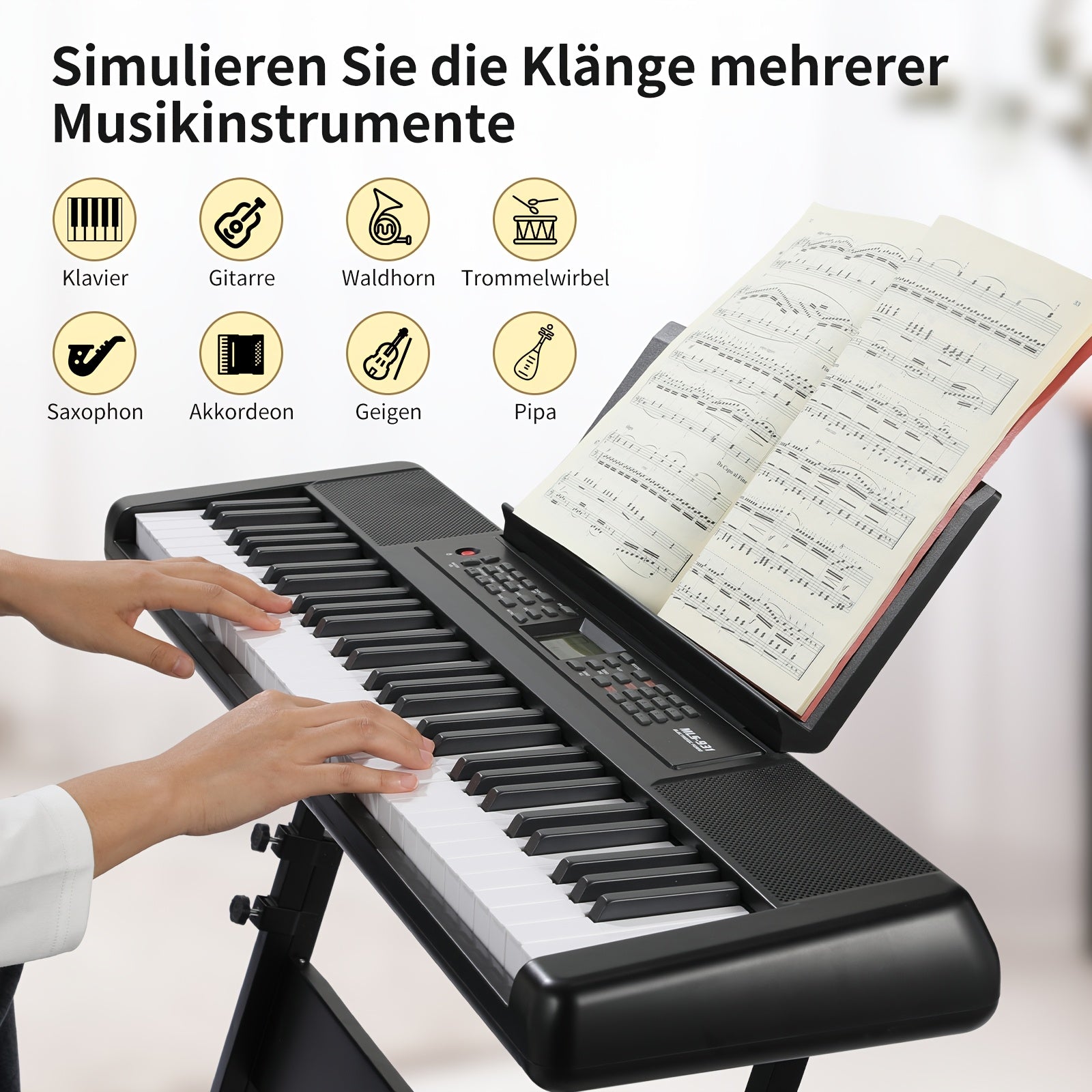 Digitalpiano, Schwarz für Hobby – Detailansicht 5