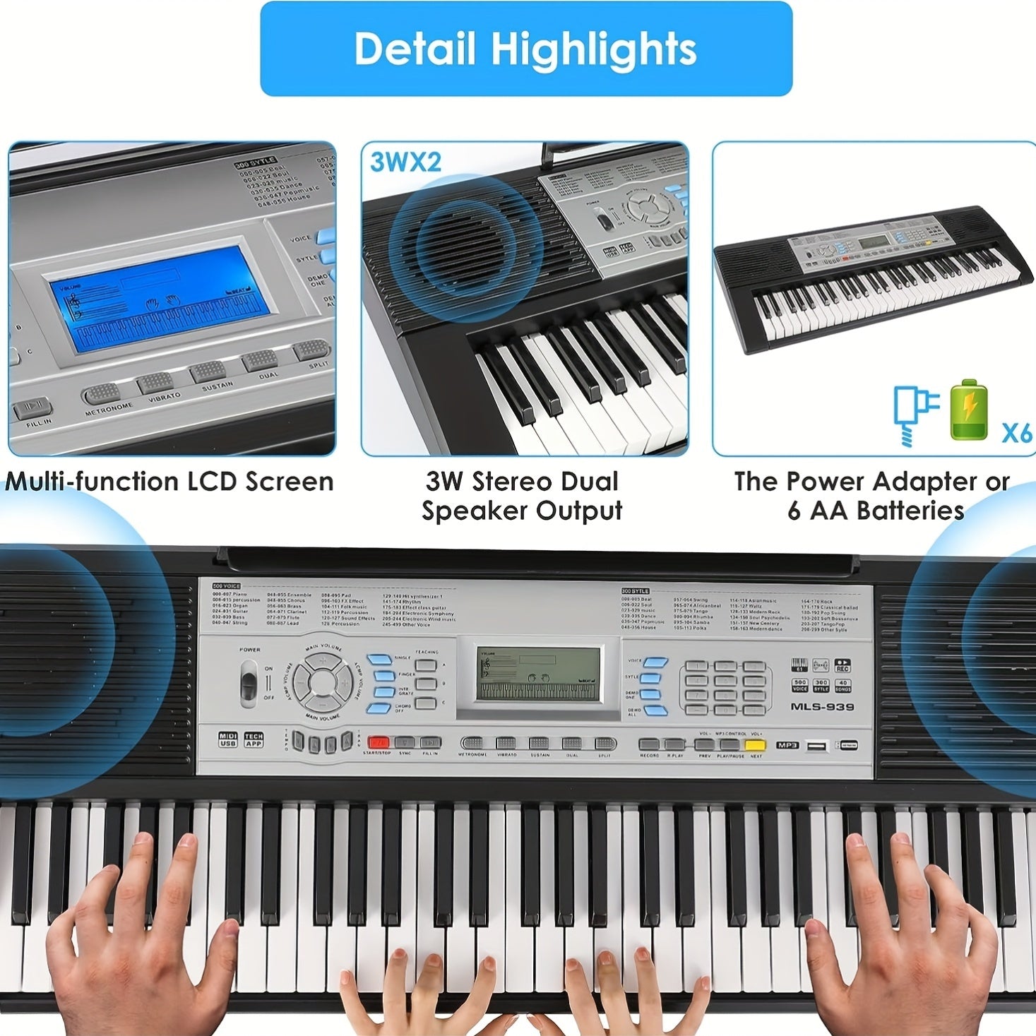 Digitalpiano, Schwarz für Kreativprojekte – Detailansicht 6
