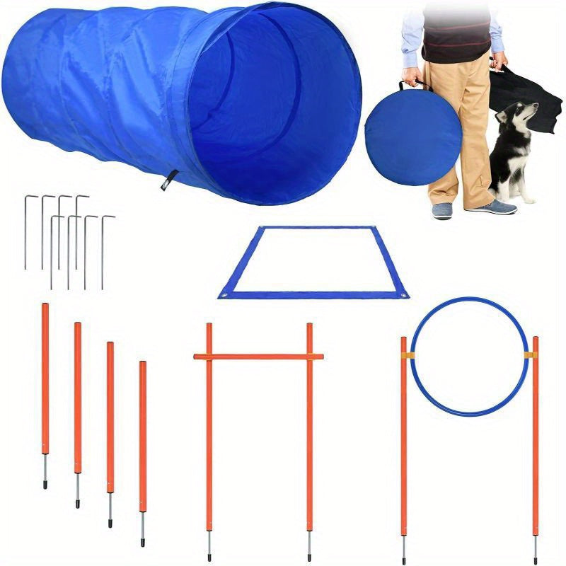 Dog Agility Equipment Set Hundetrainingsspielzubehör, Blau für Haustiere und Zuhause – Hauptansicht