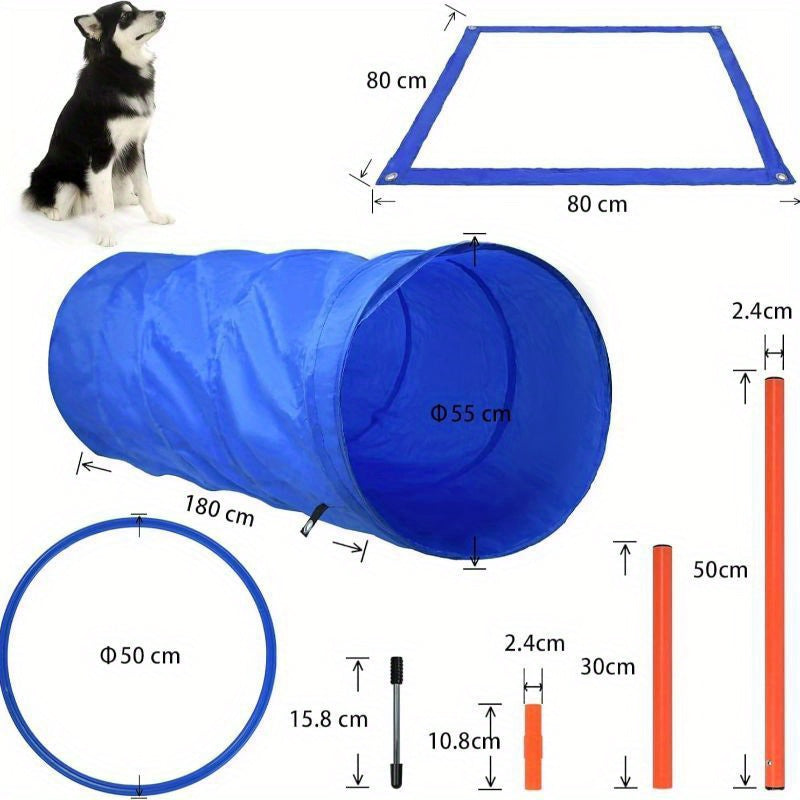 Dog Agility Equipment Set Hundetrainingsspielzubehör, Blau für Haustiere und Zuhause – Detailansicht 2