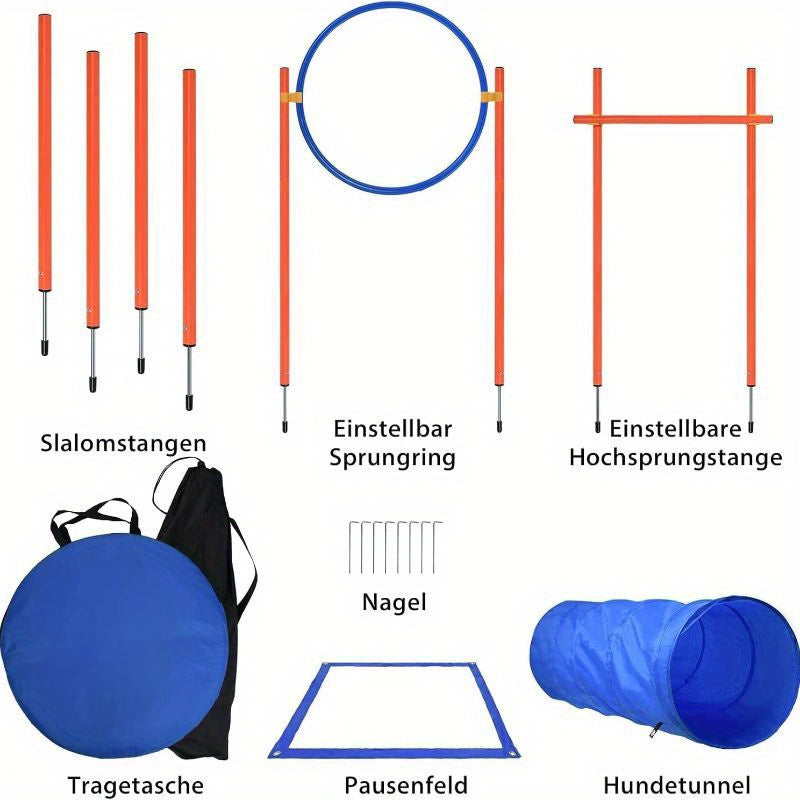 Dog Agility Equipment Set Hundetrainingsspielzubehör, Blau für Haustiere und Zuhause – Detailansicht 6