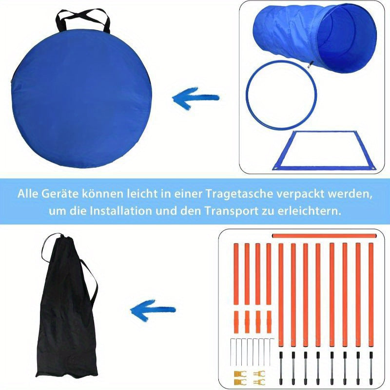 Dog Agility Equipment Set Hundetrainingsspielzubehör, Blau für Haustiere und Zuhause – Detailansicht 8