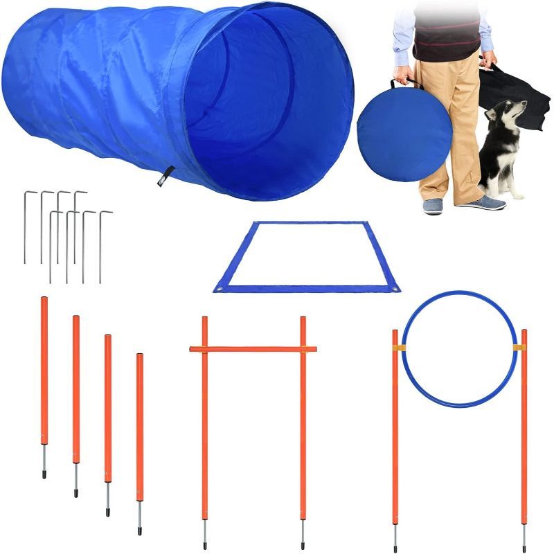 Dog Agility Equipment Set Hundetrainingsspielzubehör, Blau für Haustiere und Zuhause – Detailansicht 13
