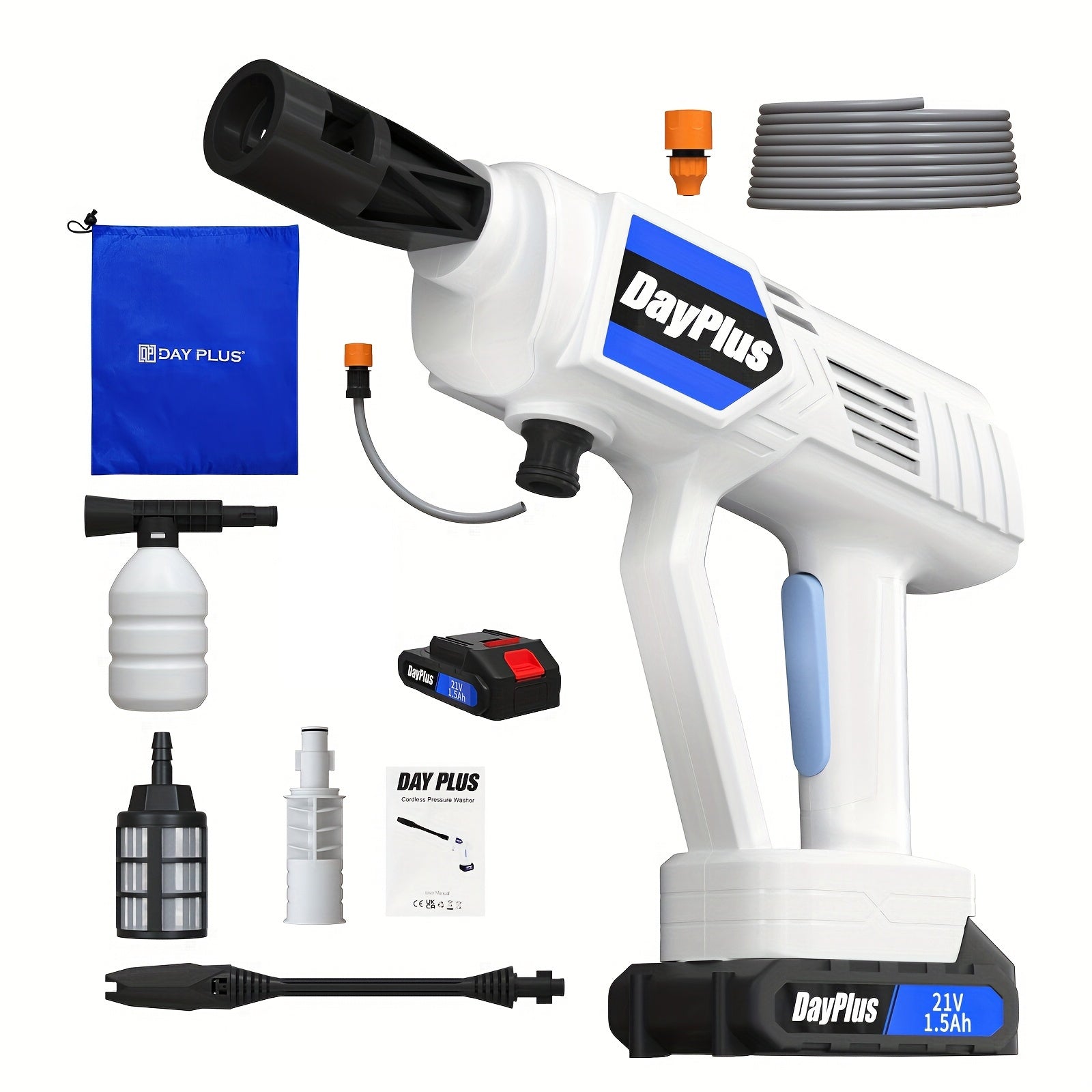 Drahtlose Druckreiniger Tragbare Druckwaschmaschine, 1x Batterie für Garten und Terrasse – Detailansicht 18