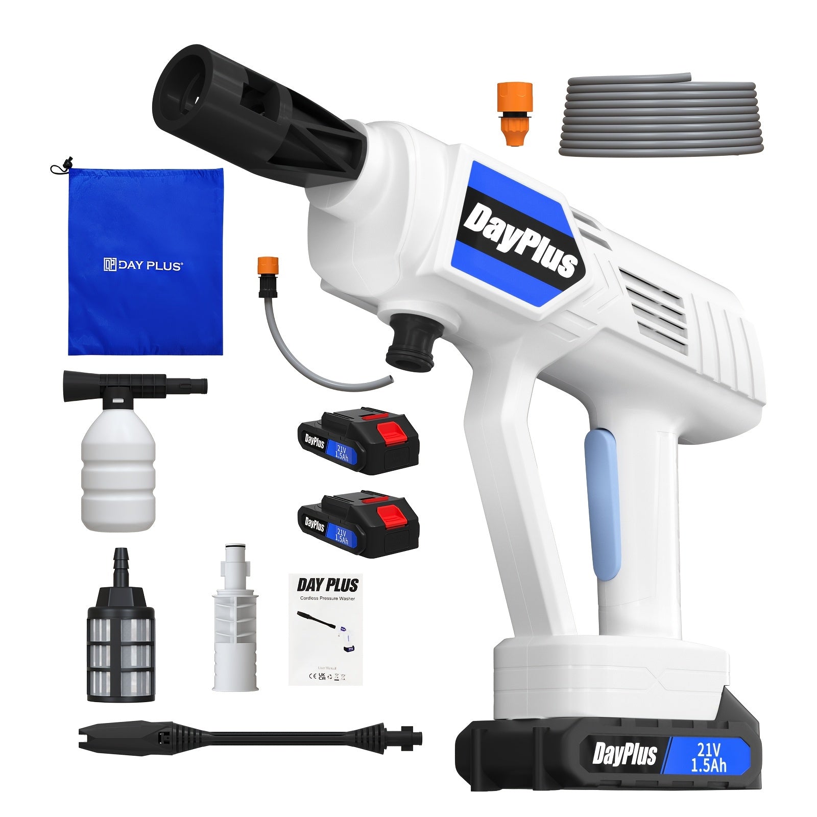 Drahtlose Druckreiniger Tragbare Druckwaschmaschine, 1x Batterie für Garten und Terrasse – Detailansicht 19