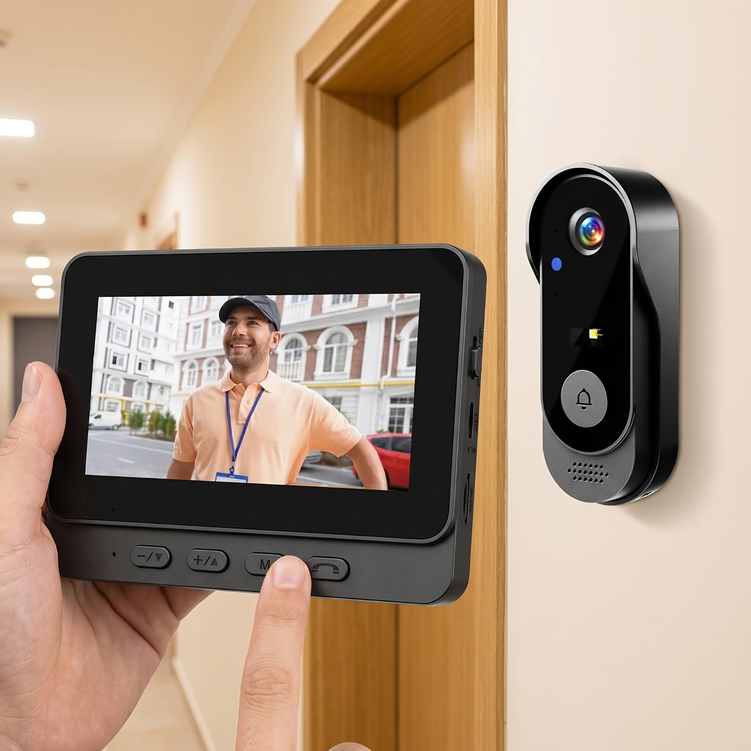 Drahtlose intelligente Video-Türklingel, 1 Stk für die Heimüberwachung und Senioren für ein gute – Detailansicht 6