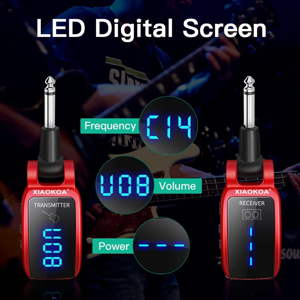 Drahtloses Gitarrensystem UHF Drahtloses, Schwarz für E-Gitarre Bass und Alltag – Hauptansicht
